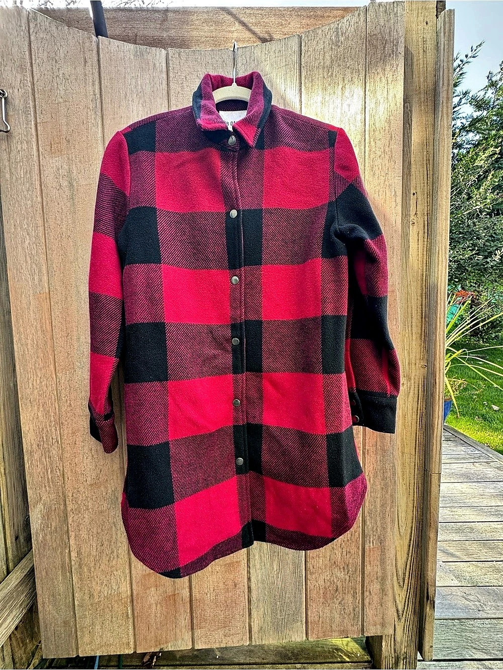 BB Dakota The Eldridge Plaid Shacket Red & Black XS